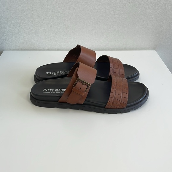Steve Madden Corro Tan Sandals Men’s Size 10.5 - Picture 5 of 6